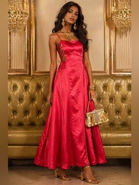 Urban Girl Nites | Dresses | Urban Girl Nites Strapless Gown Evening Dress  Prom 78 M Black And White Satin | Poshmark